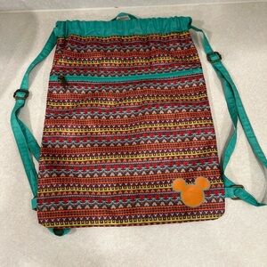 Vintage Disney Mickey drawstring backpack multicolor